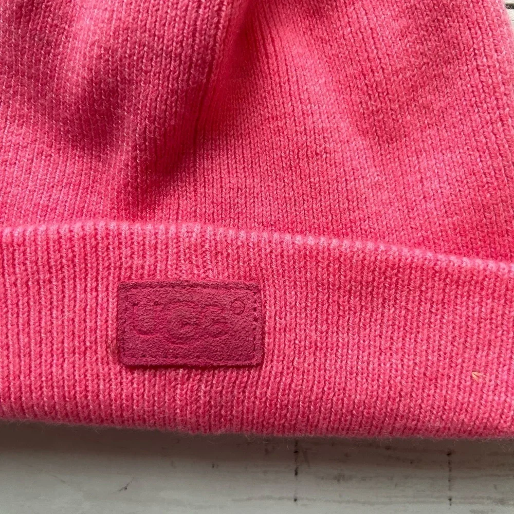 UGG, pink beanie with adorable ears one size